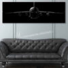 C-17 Rear View Jet Black Super Wide Canvas Print C-17 Rear View Jet Black Super Wide Canvas Print
