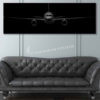C-32B Jet Black Super Wide Canvas Print