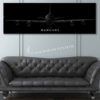 E-6B Mercury Jet Black Super Wide Canvas Print