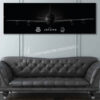 E-8 12th ACCS Jet Black Super Wide Canvas Print