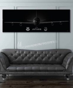 E-8 12th ACCS Jet Black Super Wide Canvas Print