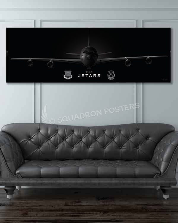 Jet_Black_E-8C_JSTARS_12_ACCS_60x20_Max_Shirkov_SP01546military-air-force-aviation-artwork-poster-jet-black-litho