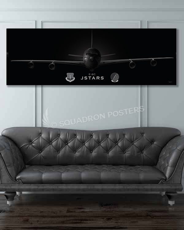 Jet_Black_E-8C_JSTARS_16_ACCS_60x20_Max_Shirkov_SP01548military-air-force-aviation-artwork-poster-jet-black-litho