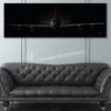 E-8 Jet Black Super Wide Canvas Print