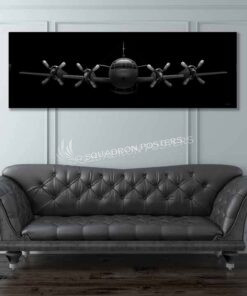 EP-3 Aries II Jet Black Super Wide Canvas Print Jet_Black_EP-3_Aries_II_60x20_SP01428-military-air-force-aviation-artwork-poster-jet-black-litho
