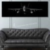 Jet Black F/A-18 C Super Wide Canvas Print