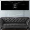 H-60 USAF variant Jet Black Super Wide Canvas Print