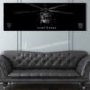 HSM-48 H-60 Jet Black Super Wide Canvas Print