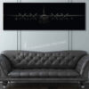 HC-130H Jet Black Super Wide Canvas Print