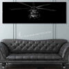 HH-60G Jet Black Super Wide Canvas Print