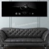 F-35 34th FS Jet Black Super Wide Canvas Print