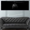 UH-1 Huey Jet Black Super Wide Canvas Print