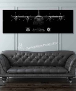 C-130J 815 Jet_Black_Keesler_AFB_C-130J_815_AS_60x20_SP01465-military-air-force-aviation-artwork-poster-jet-black-litho