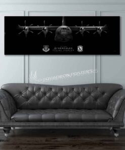 C-130J 815 AS  Jet Black Super Wide Canvas Print