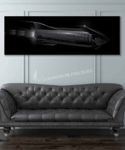 SN-10 Starship Jet Black Super Wide
