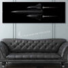 Jet Black SR-71 Super Wide Canvas Print
