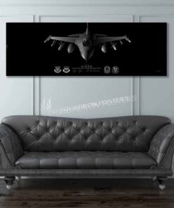 F-16 Tiger AMU Jet Black Super Wide Canvas Print