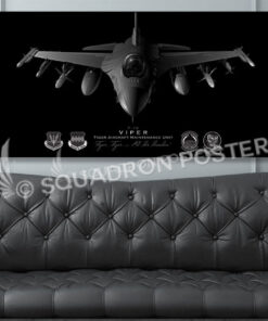 F-16 Tiger AMU Jet Black Super Wide Canvas Print