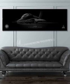 T-38A 1st RS Jet Black Super Wide Canvas Print