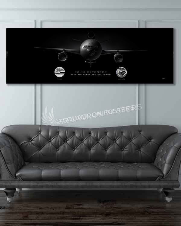 KC-10 79 ARS Jet Black Super Wide Canvas Print Jet_Black_Travis_KC-10_AFB_79_ARS_60x20_SP01318-military-air-force-aviation-artwork-poster-jet-black-litho-art