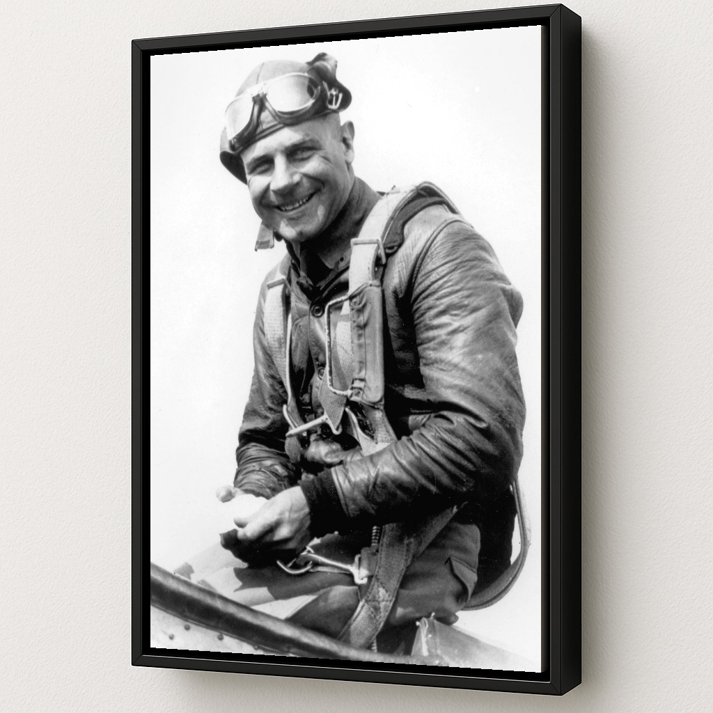 Jimmy Doolittle Portrait of a Legend Framed Canvas Print by Squadron Posters!
