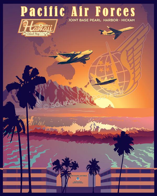 Joint-Base-Pearl-Harbor-Hickam-C-17-F-22-C-37-613th-AMD-featured-aircraft-lithograph-vintage-airplane-poster.jpg