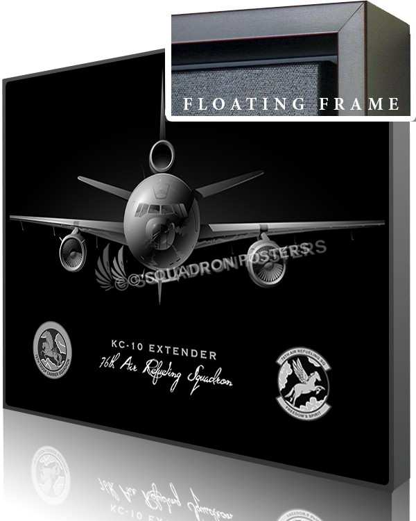 KC-10 Jet Black v2 76th ARS SP00996-v2-featured-canvas-framed-aircraft-lithograph-art
