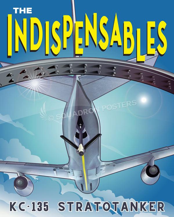 KC-135-Stratotanker-Indispensables-featured-aircraft-lithograph-vintage-airplane-poster