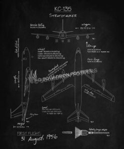 KC-135 Stratotanker Blackboard KC-135_Stratotanker_Blackboard_Blueprint_v2_SP01246-featured-aircraft-lithograph-vintage-airplane-poster-art