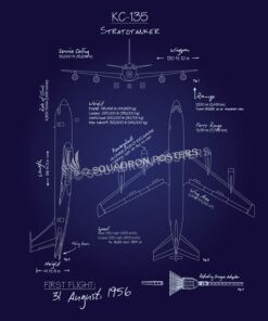 KC-135 Stratotanker Blueprint KC-135_Stratotanker_Blueprint_v2_SP01247-featured-aircraft-lithograph-vintage-airplane-poster-art