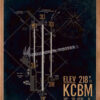 Columbus AFB KCBM Airfield Map Art Columbus AFB KCBM Airfield Map Art