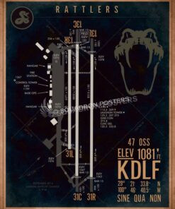 47th OSS Laughlin AFB KDLF Airfield Map Art