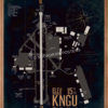 NAS Norfolk KNGU Airfield Map Art