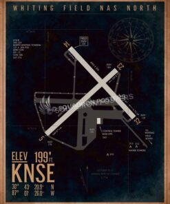 NAS Whiting Field – North KNSE Airfield Map Art