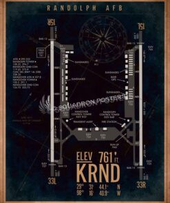 Randolph AFB KRND Airfield Map Art