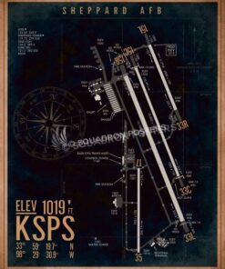 Sheppard AFB KSPS Airfield Map Art