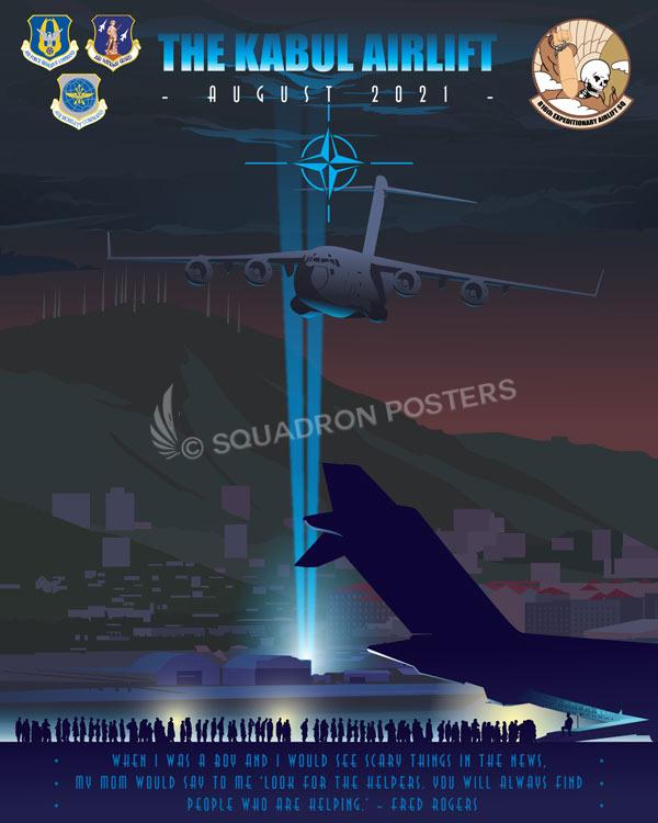 Kabul Airlift 816th EAS Art by - Squadron Posters!