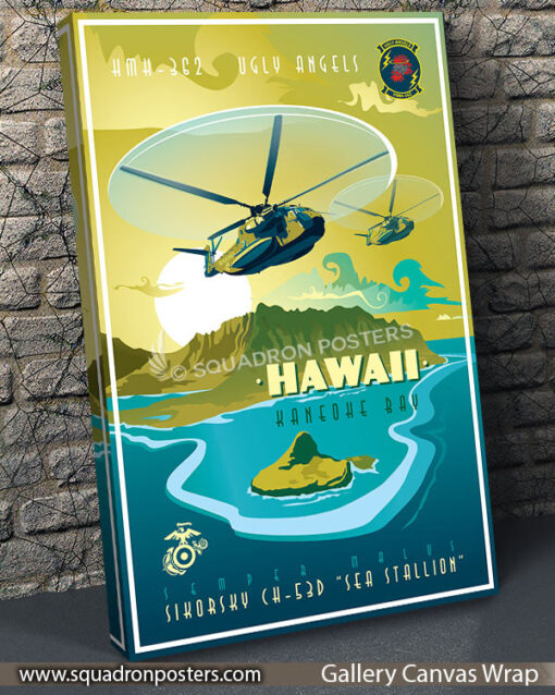 Kaneohe Bay Hawaii HMH-362 CH-53 - Squadron Posters