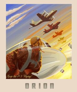 Keep P3 Flying SP00608-vintage-military-aviation-travel-poster-art-print-gift