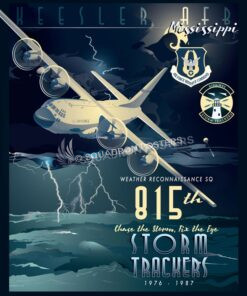 Keesler AFB 815th Weather Reconnaissance Squadron Keesler_AFB_C-130_815_WRS_SP01474-featured-aircraft-lithograph-vintage-airplane-poster-art