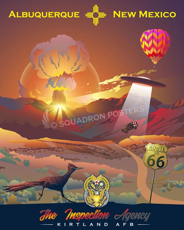 Kirtland AFB Albuquerque New Mexico The Inspection Agency art by Squadron Posters!
