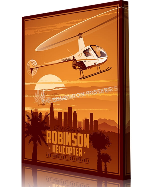 Robinson Helicopter Company L.A. SP00739 aircraft-prints-posters-vintage-art