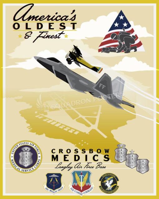 Langley AFB SPAD 633d MSS Art - Squadron Posters