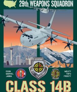 Nellis AFB 29th Weapons Squadron Las_Vegas_C-130H_C-130J_29th_WPS_SP01239-featured-aircraft-lithograph-vintage-airplane-poster-art