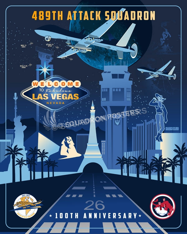 489th Attack Squadron 100th Anniversary Art