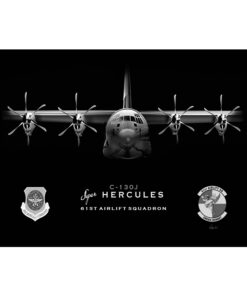 Little Rock AFB 61st AS Jet Black Lithograph