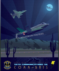 Luke-AFB-F-35-F-16-56th-CS-featured-aircraft-lithograph-vintage-airplane-poster-art