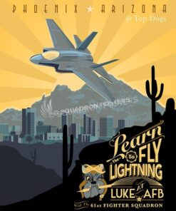 Luke f-35 61st SP00550 military aviation poster art print gift