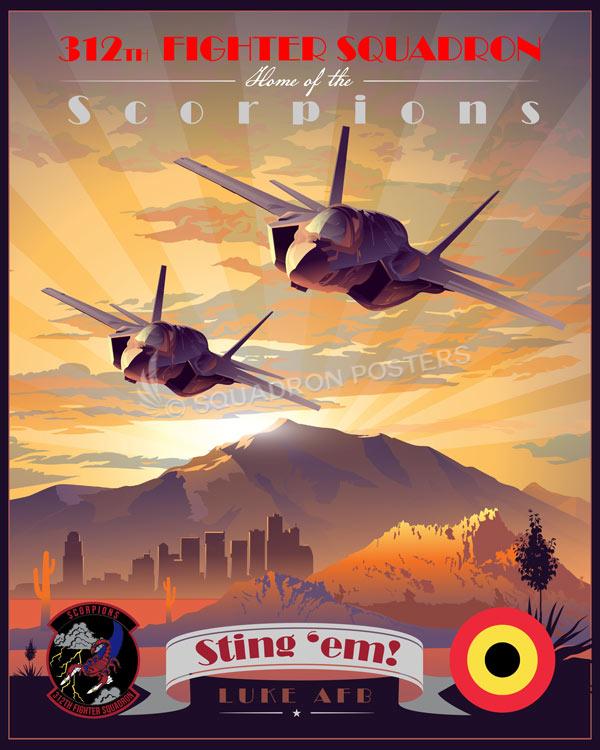Luke AFB 312th FS Scorpions Art