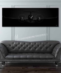 MC-12 Liberty Jet Black Super Wide Canvas Print